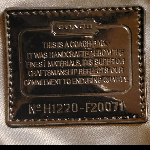 Coach #F20071 Poppy Purple Ocelot Daisy Glam Glitter Tote Bag - Picture 10 of 10